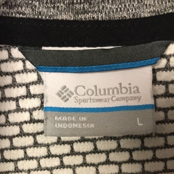 COLUMBIA 1/2 Zip Jacket L Gray Black Like new Athleisure - Picture 8 of 12